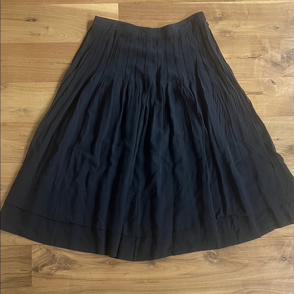 By Malene Birger | Sheer Black Pleated Skirt | Sz 6